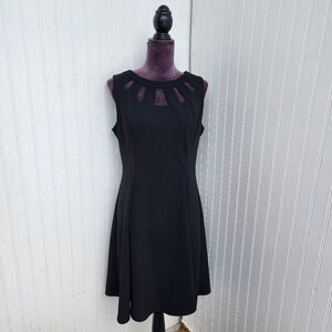 ALYX Dress Women Black Sleeveless Keyhole Neck Stretch Back Zip Sheath Dress 14